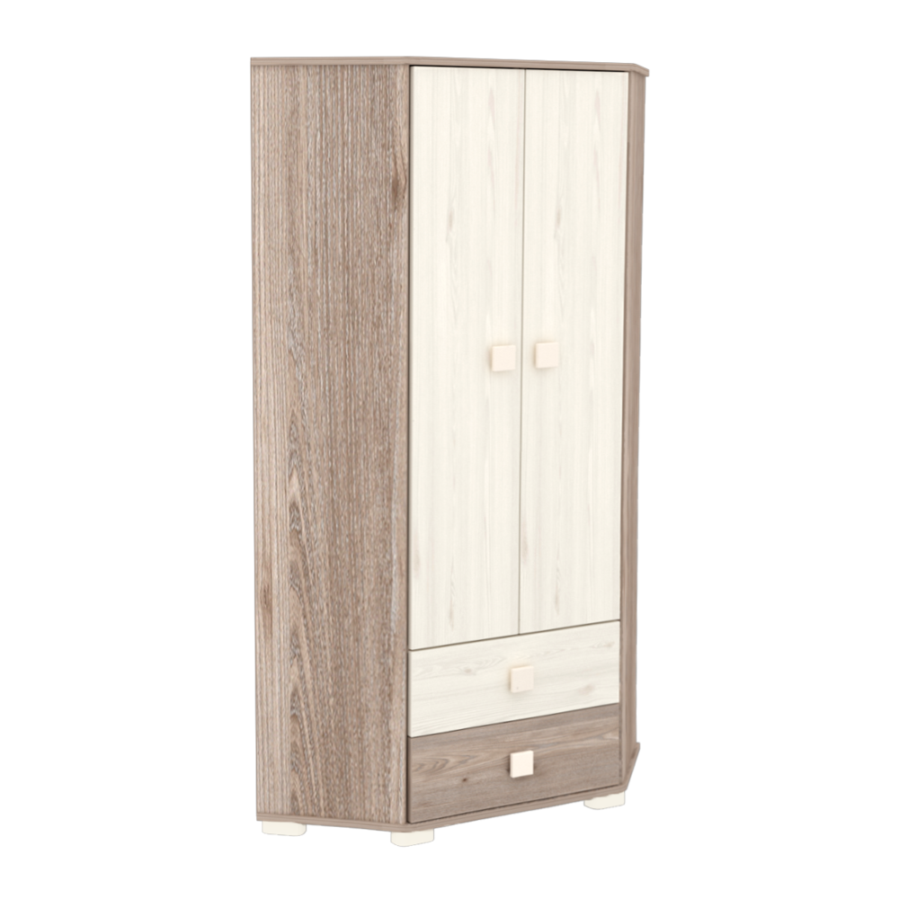 Sarokszekrény 2 ajtós 2 fiókos   Krém-Fűz